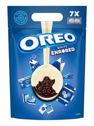 Видове Млечен Oreo Бискитки потопени в бял шоколад, 7 пакетчета 287 гр